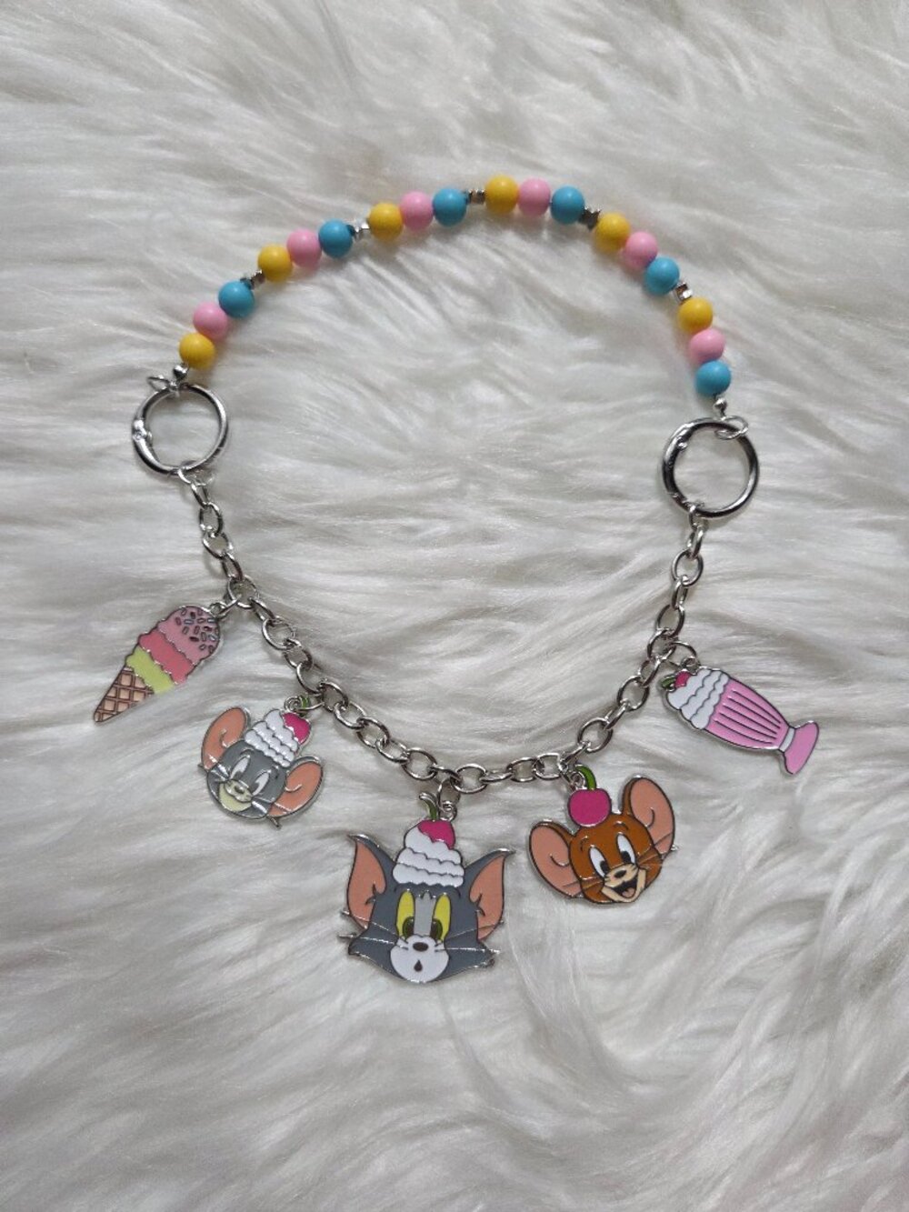 Tom & Jerry Ice Cream Theme Bag Charm